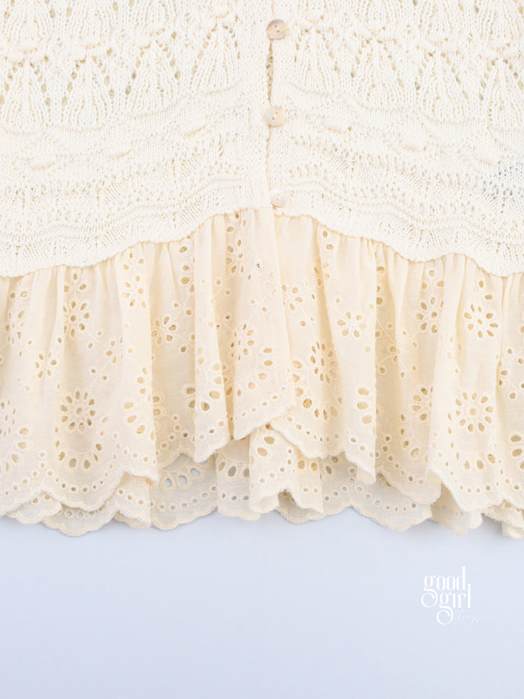 Kambri Knitted Button-Up Top [JZYMZ3ZX]