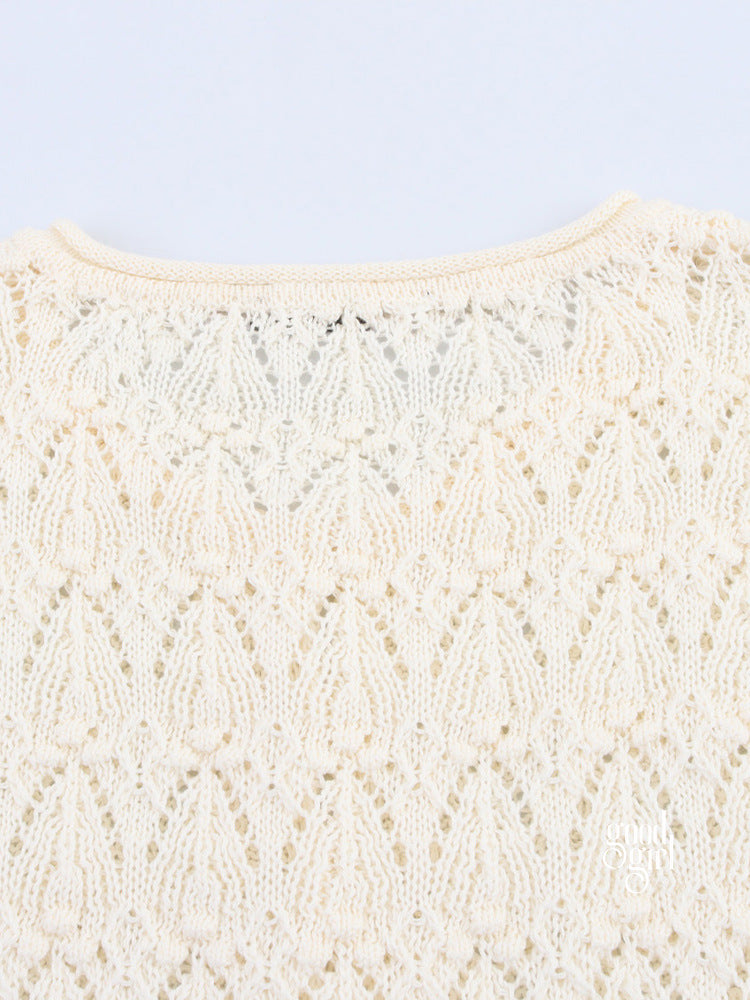 Kambri Knitted Button-Up Top [Y21DDG22]
