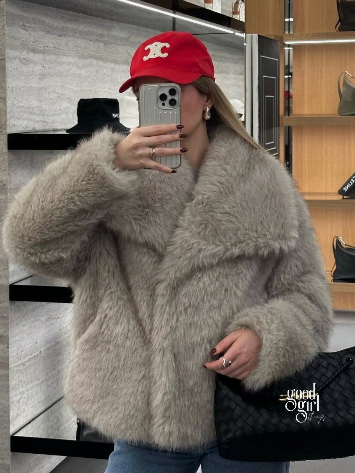 Karra Faux Fur Lapel Jacket [PPK0RPQK]