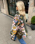 Kaylin Botanical Flare Sleeve Coat [J070E8N6]