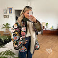 Kaylin Botanical Flare Sleeve Coat [15LSJ5B6]