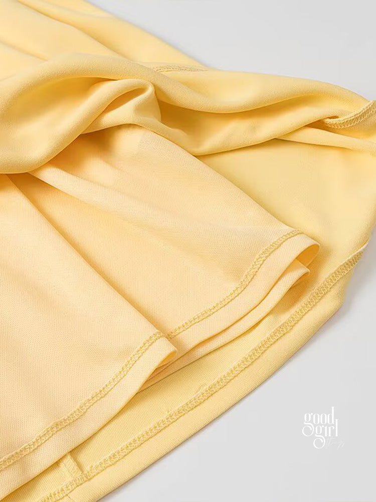 Kendalynn Pleated A-Line Mini Dress [D3EFY0KO]