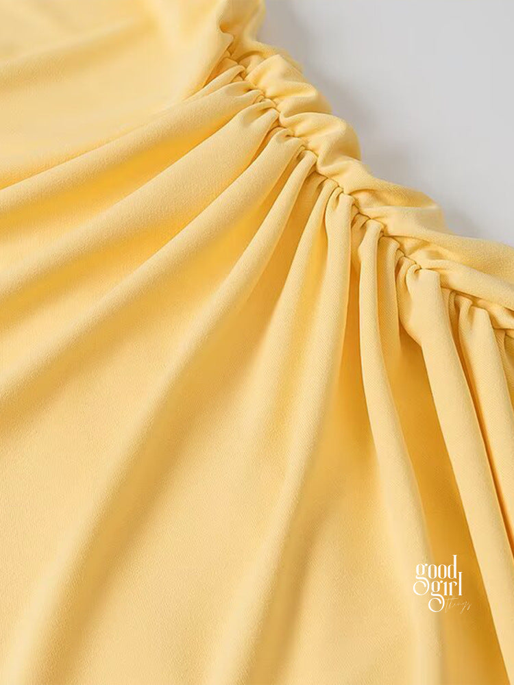 Kendalynn Pleated A-Line Mini Dress [5YTYYY29]