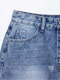 Kenzy High-Waist Denim Mini Skirt [Q0WG9BFR]