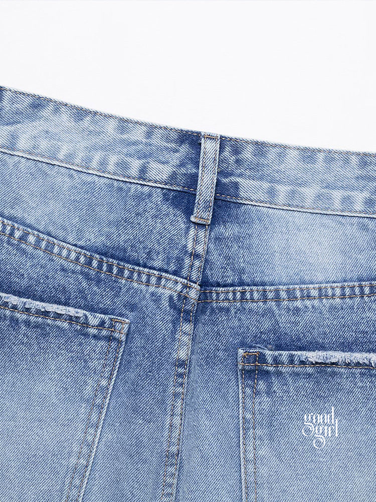 Kenzy High-Waist Denim Mini Skirt [ED86CEG0]