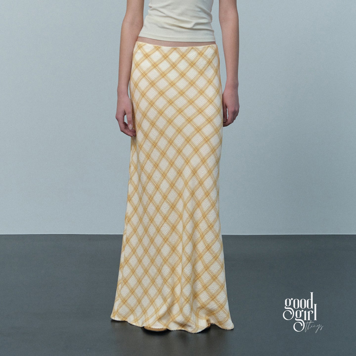 Klaudia Plaid Fishtail Midi Skirt [ZT13ABUM]