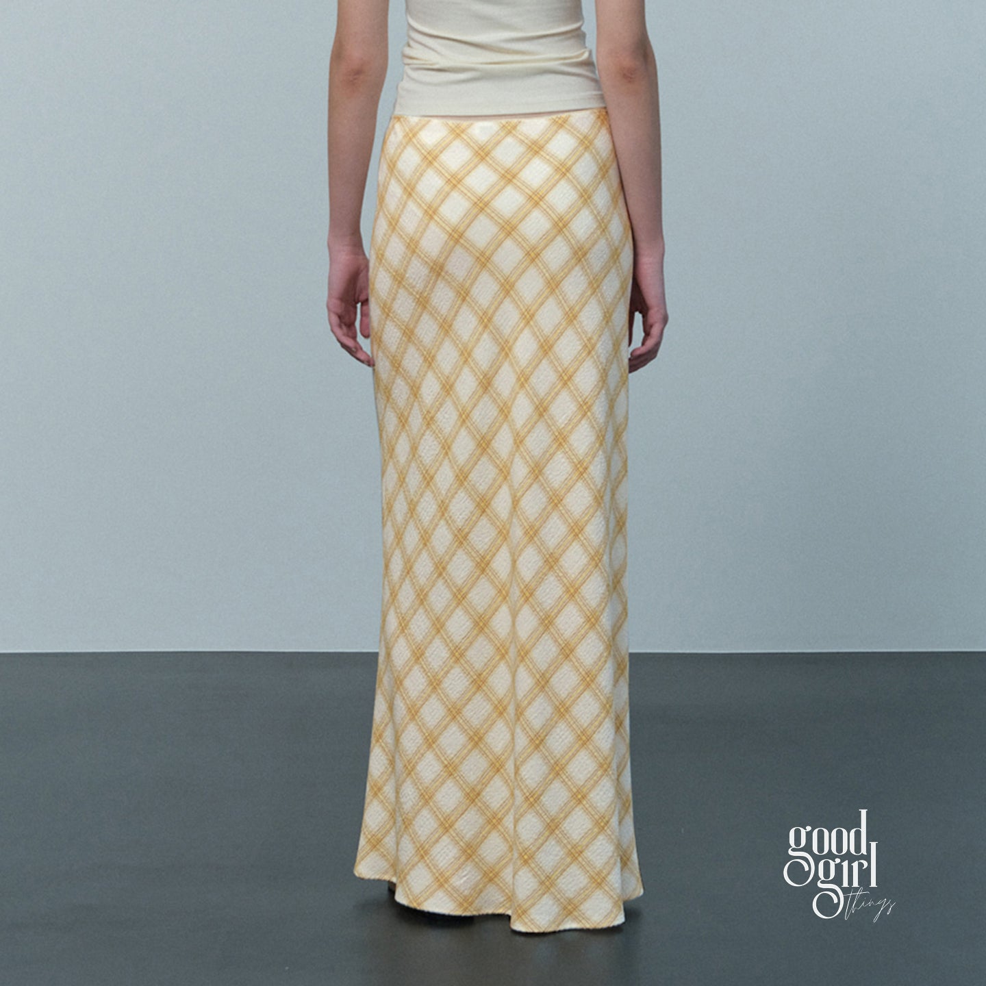 Klaudia Plaid Fishtail Midi Skirt [9OVJL8PT]