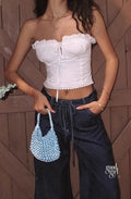 Kyra Gardenia Embroidered Tube Top [7CSQMQ9W]