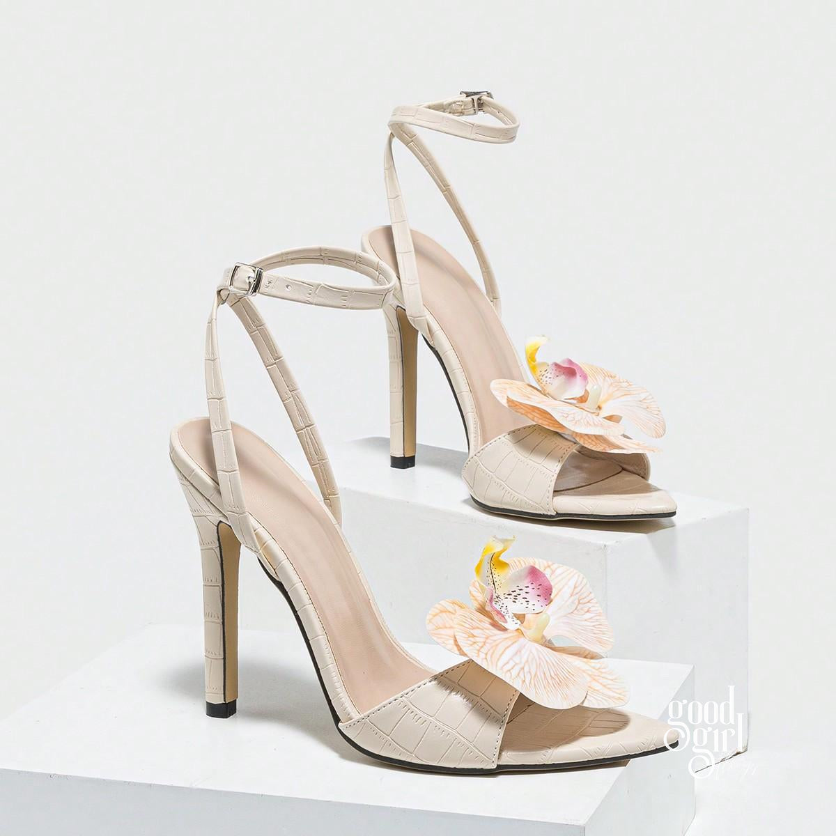 Lakota Blossom Stiletto Sandals [5ACBVOPE]