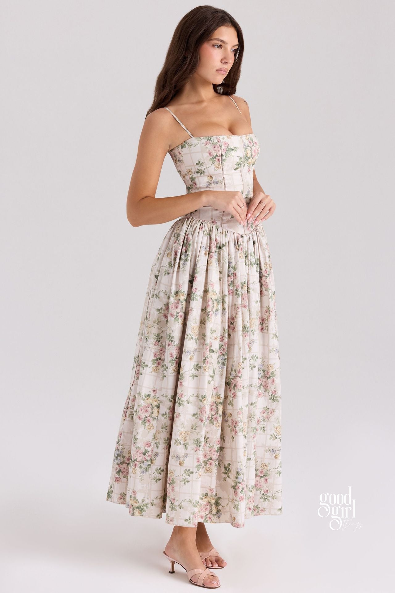 Lelani French Floral Midi Dress [1VB6CX9X]