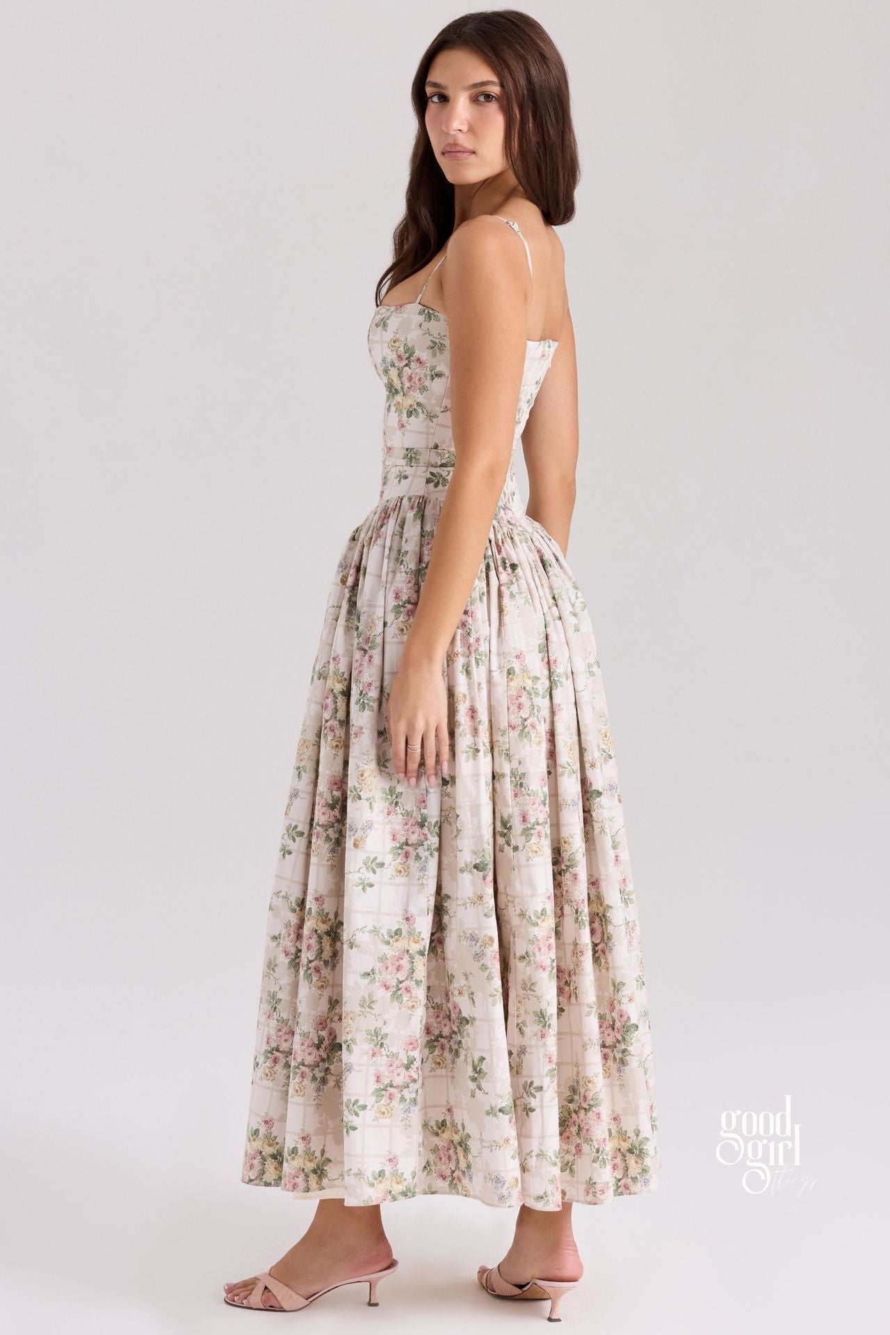 Lelani French Floral Midi Dress [H56YTDIT]