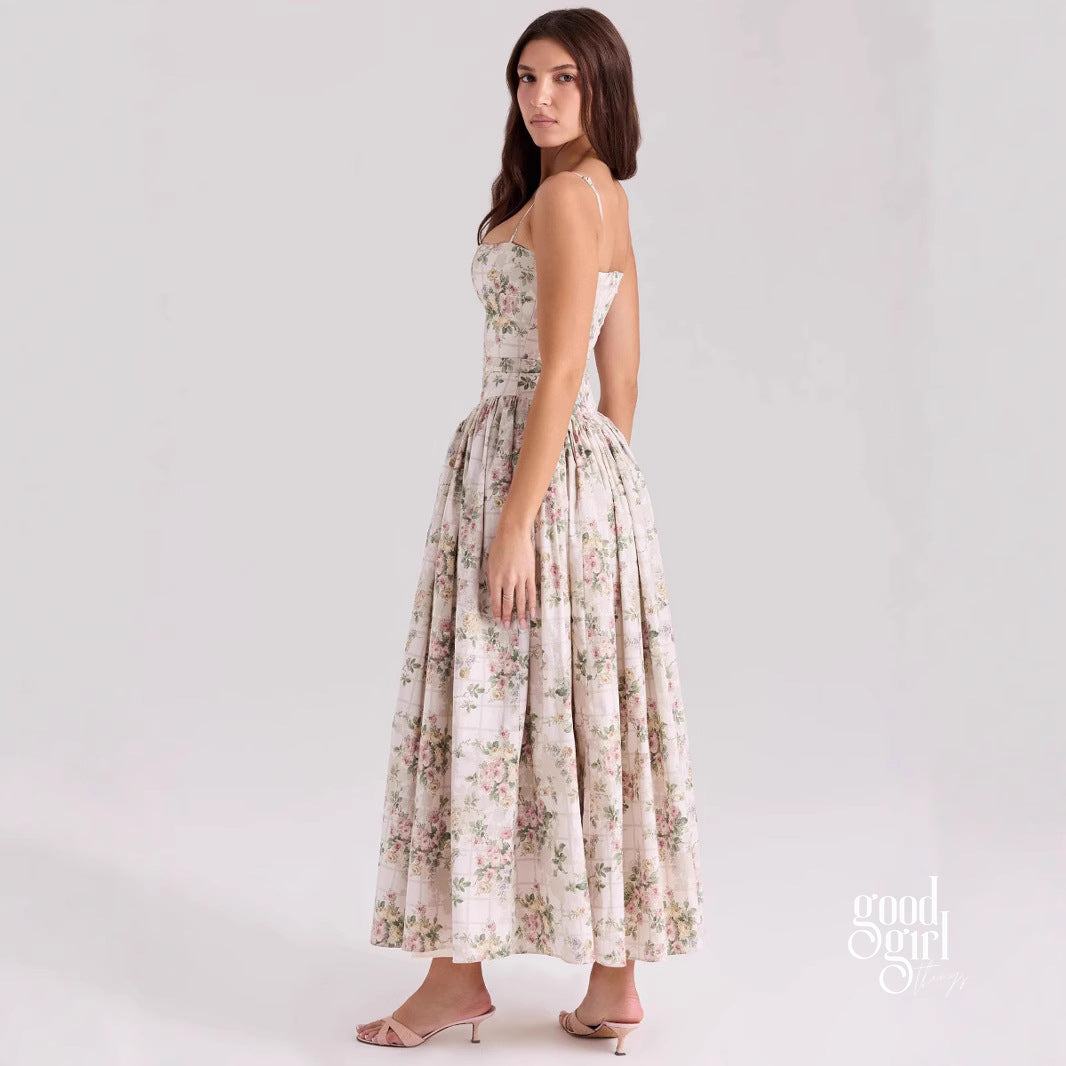 Lelani French Floral Midi Dress [EFER749R]