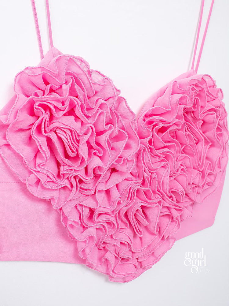 Liana Puffy Heart Crop Top [EUJLTWW6]