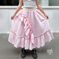 Lynlee Asymmetric Ruffle Maxi Skirt [N309FX45]