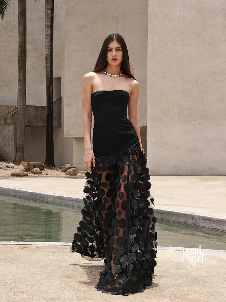 Madysen Knit Mesh Maxi Dress [3KMFJ5S7]