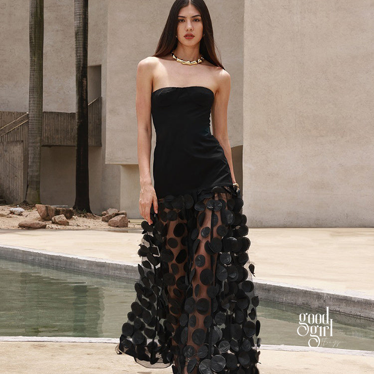 Madysen Knit Mesh Maxi Dress [0D3Q11VI]
