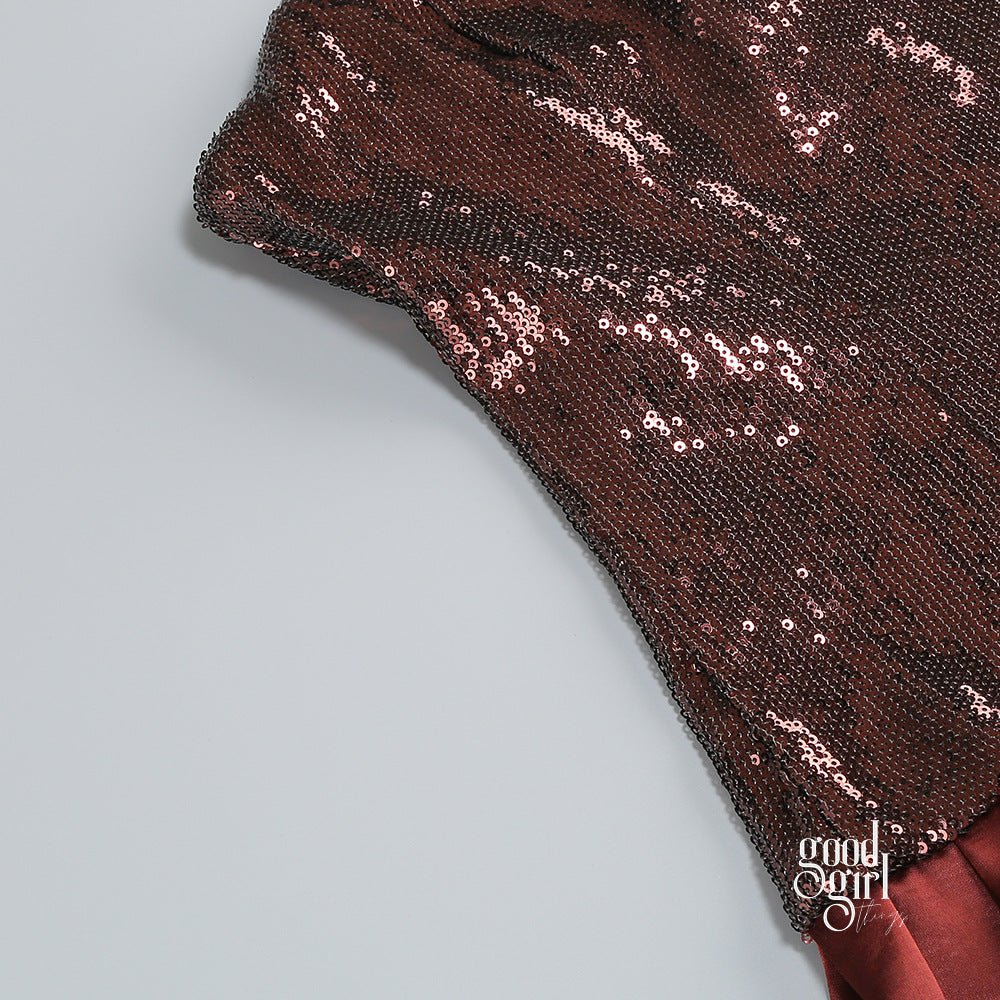 Maebel Strapless Sequin Mini Dress [BE5HBT8R]