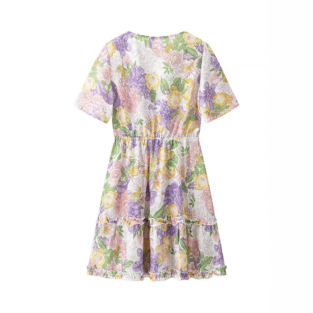 Marlei Floral Knotted Mini Dress [4284UYR8]