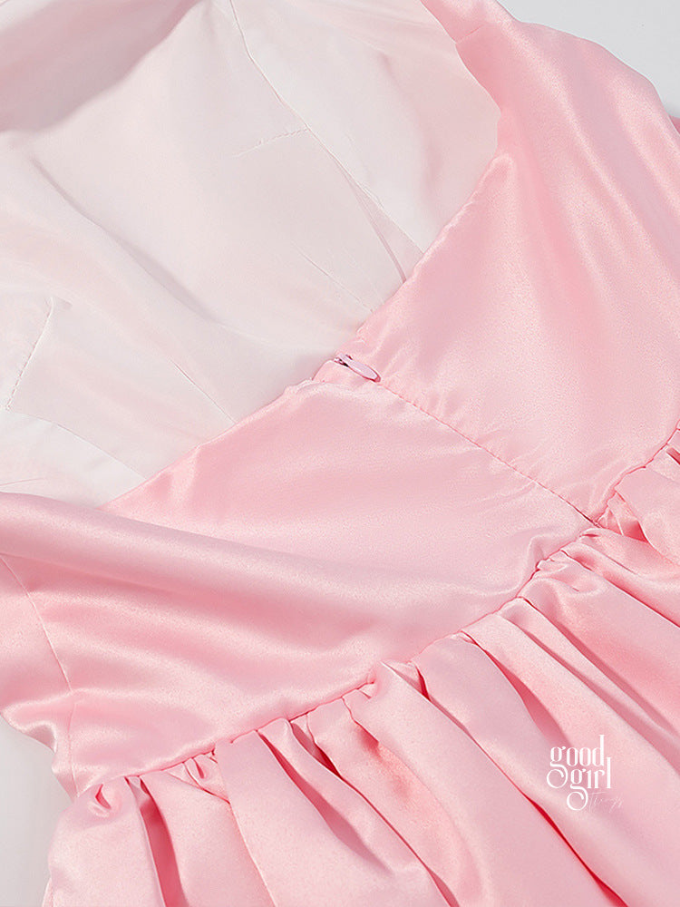 Mecca Bow Halter Mini Dress [7BBXTOAA]