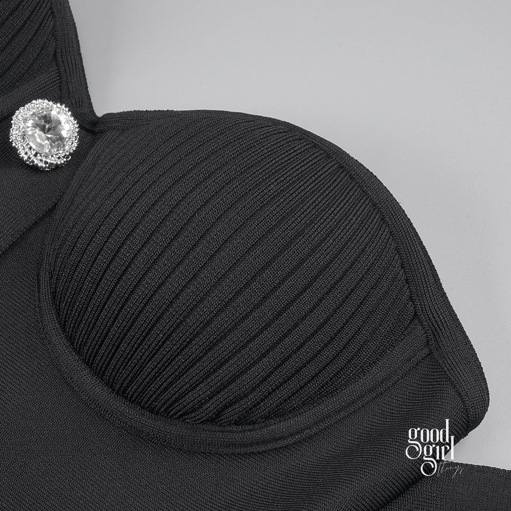 Milan Halter Embellished Mini Dress [CM6JTJ39]