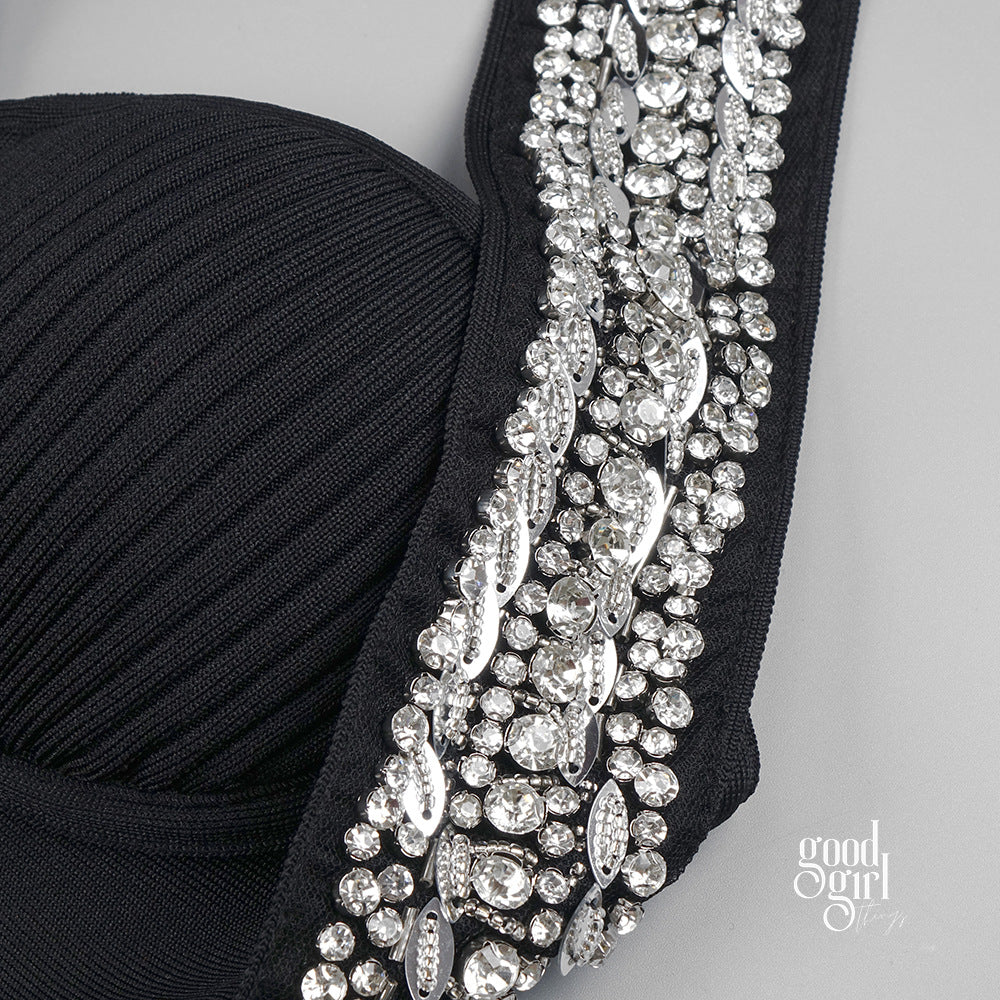 Milan Halter Embellished Mini Dress [XIPZ7JEQ]