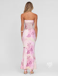 Good Girl Things Mileena Floral Mesh Maxi Dress