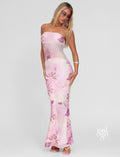 Good Girl Things Mileena Floral Mesh Maxi Dress