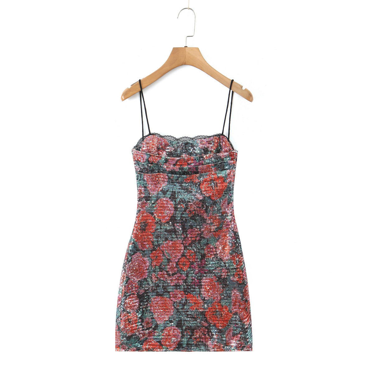 Monserrat Sequin Strap Mini Dress [0CPME766]