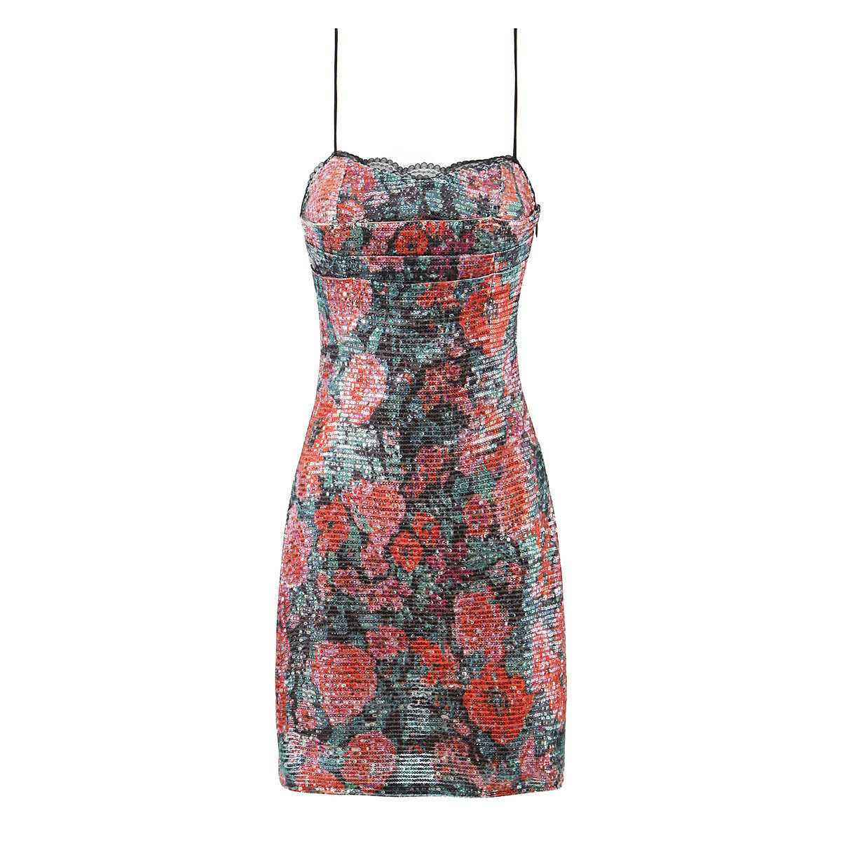 Monserrat Sequin Strap Mini Dress [HE5YNGUG]