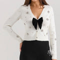 Myracle Rhinestone Bow Cardigan [GYLSOMG9]