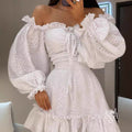 Nairobi V-Neck Ruffle Mini Dress [GDWKSKWS]