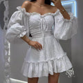 Nairobi V-Neck Ruffle Mini Dress [DH9DCLZK]