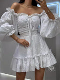 Nairobi V-Neck Ruffle Mini Dress [N4FFJJE8]