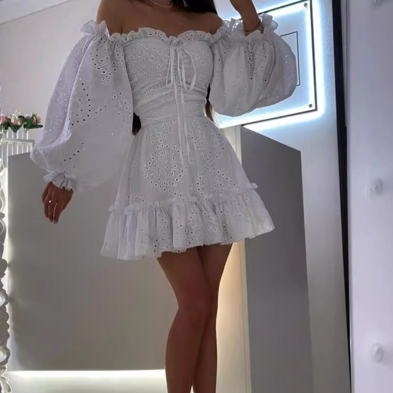 Nairobi V-Neck Ruffle Mini Dress [5QQX9DC6]