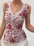 Naya Floral Lace Vest Top [RDKTZ67S]