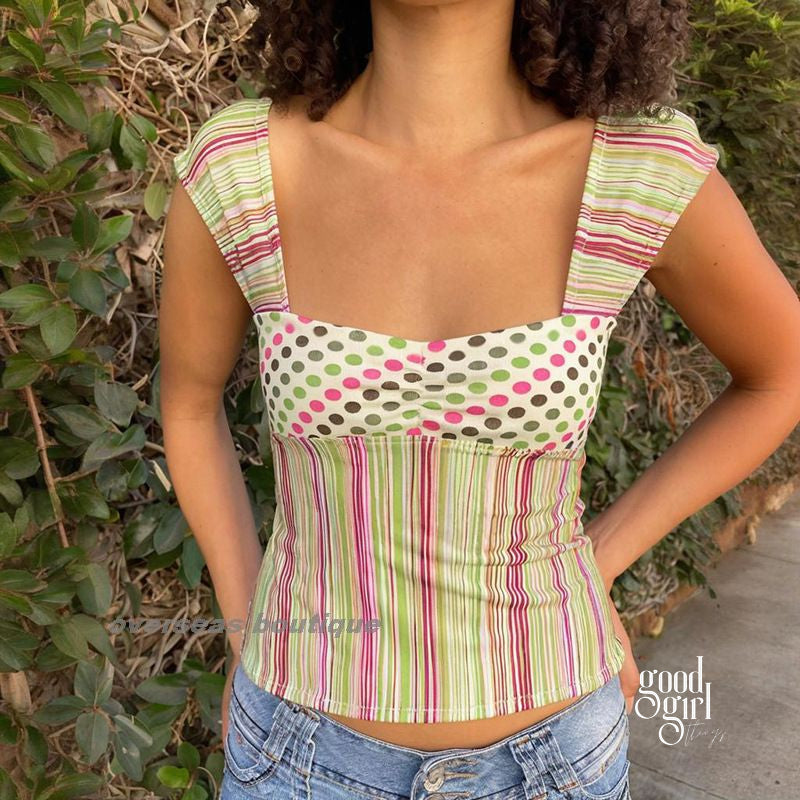 Nayah Striped Crop Top [2SZ5V1ZU]