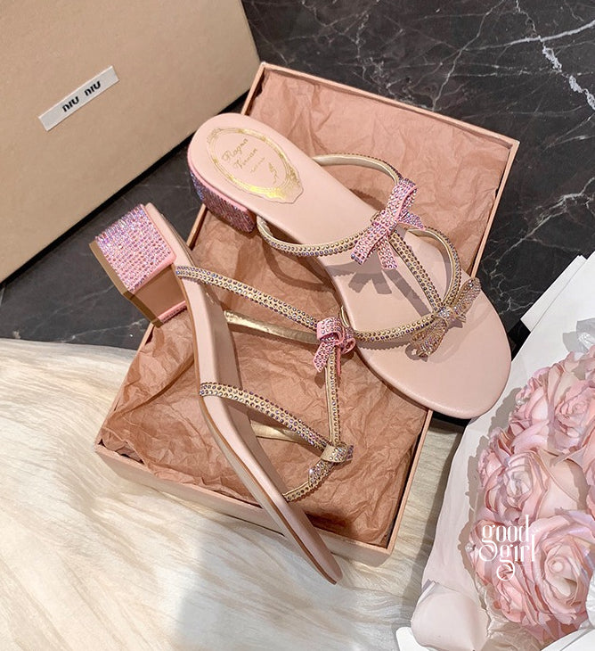 Nehemiah Sparkling Bow Sandals [P7CAZPPO]