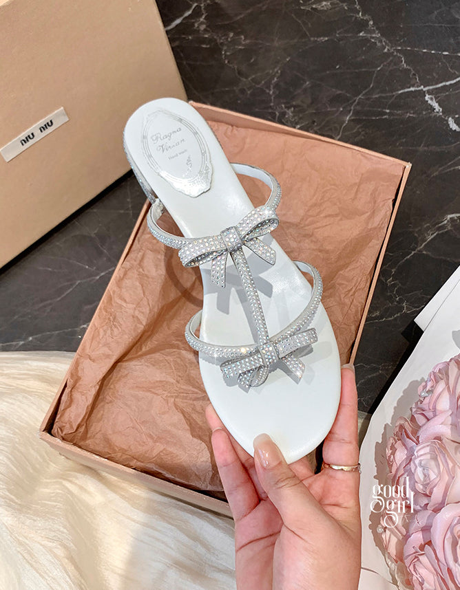 Nehemiah Sparkling Bow Sandals [KOG1NTIP]