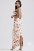 Neila Printed Strapless Maxi Dress [I7U3079E]