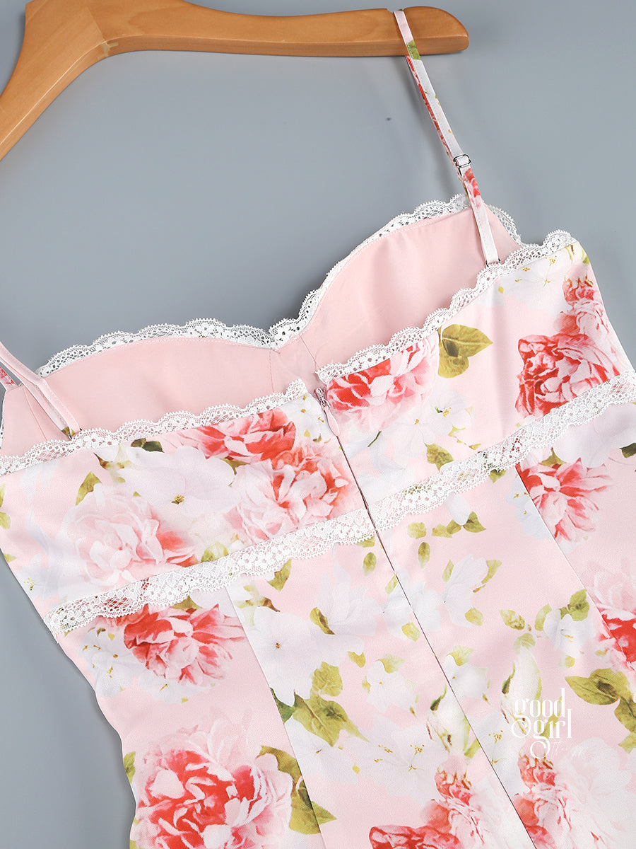 Neila Printed Strapless Maxi Dress [LI13Z1UB]