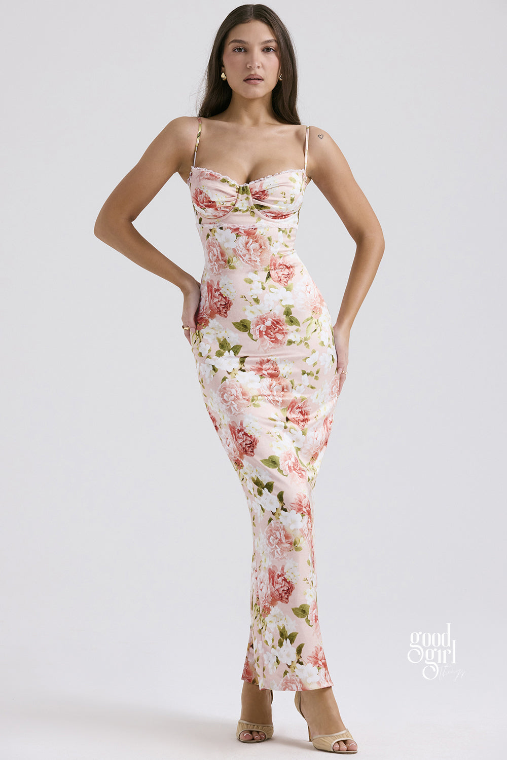 Neila Printed Strapless Maxi Dress [5K12NETV]