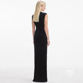 Niylah Pearl Velvet Maxi Dress [HSZFI701]