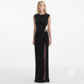 Niylah Pearl Velvet Maxi Dress [BHO1A50V]