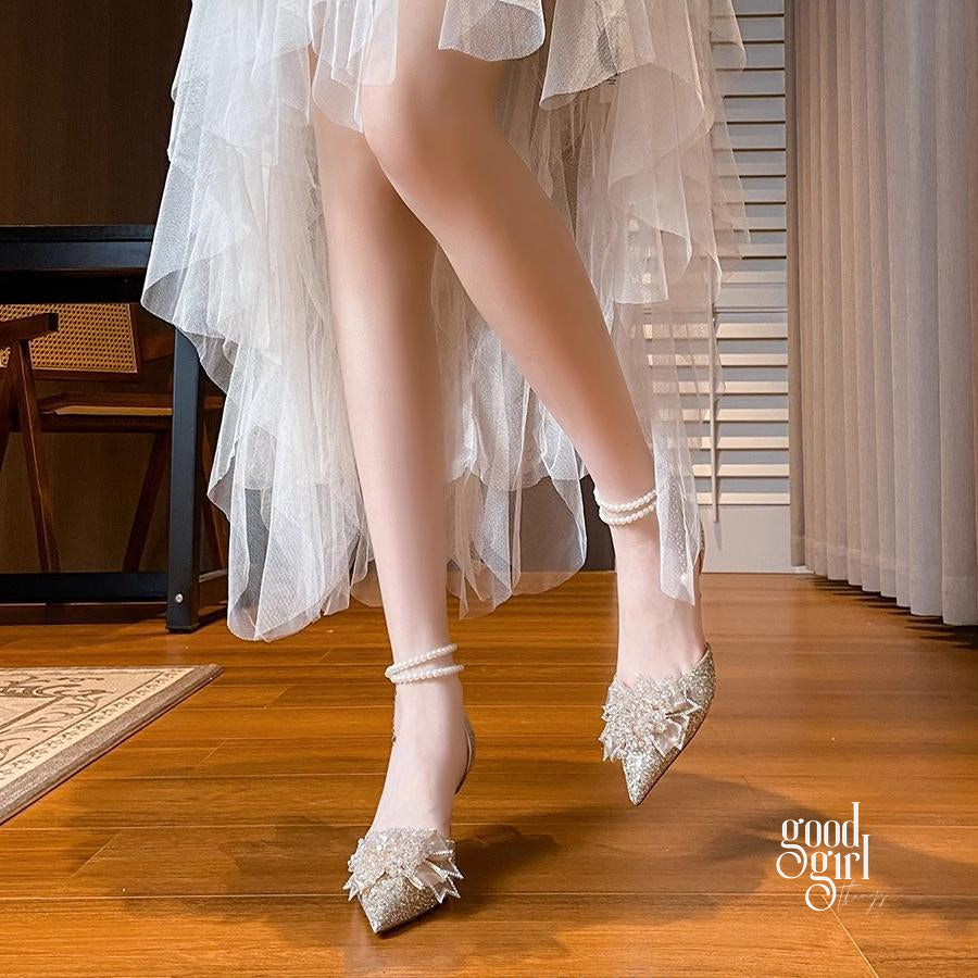 Peyton Glitter Pearl Pumps [1Q1P3N4D]