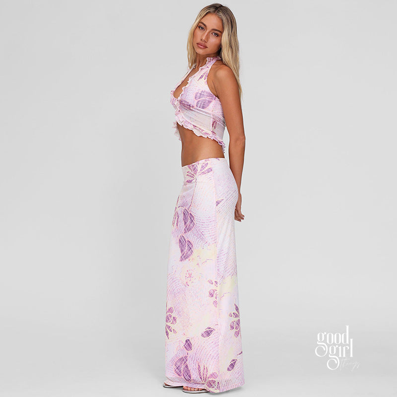 Pippa Floral Mesh Skirt Set [U75RHT28]