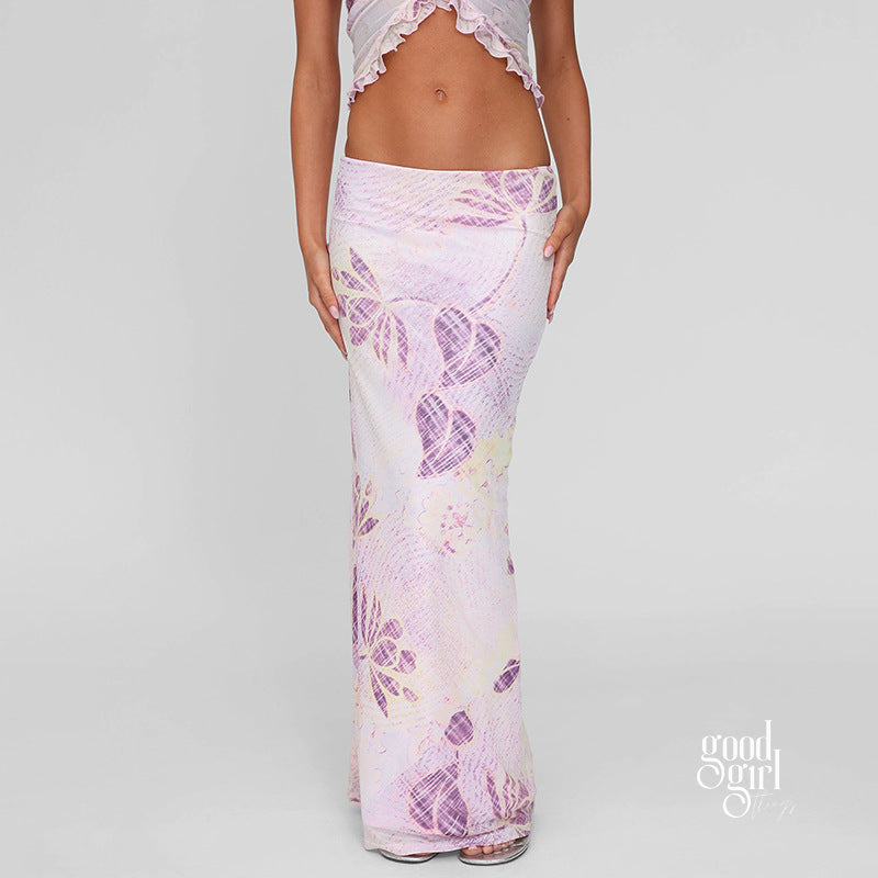 Pippa Floral Mesh Skirt Set [829LYVJQ]