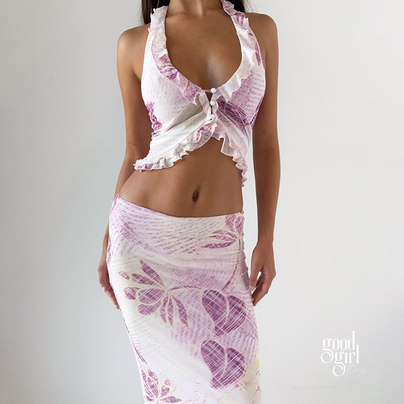 Pippa Floral Mesh Skirt Set [YS1Q8HDF]