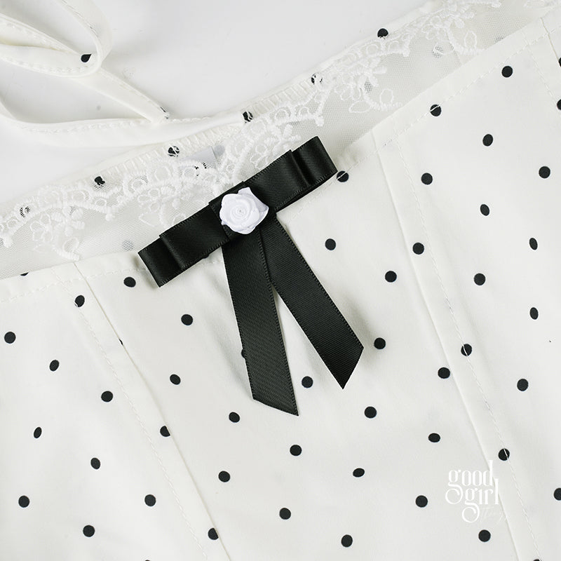 Quincy Bow Polka Dot Dress [W1GQ2HUK]