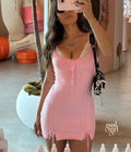 Remedy Bow Backless Knit Dress [6SA9SKSS]
