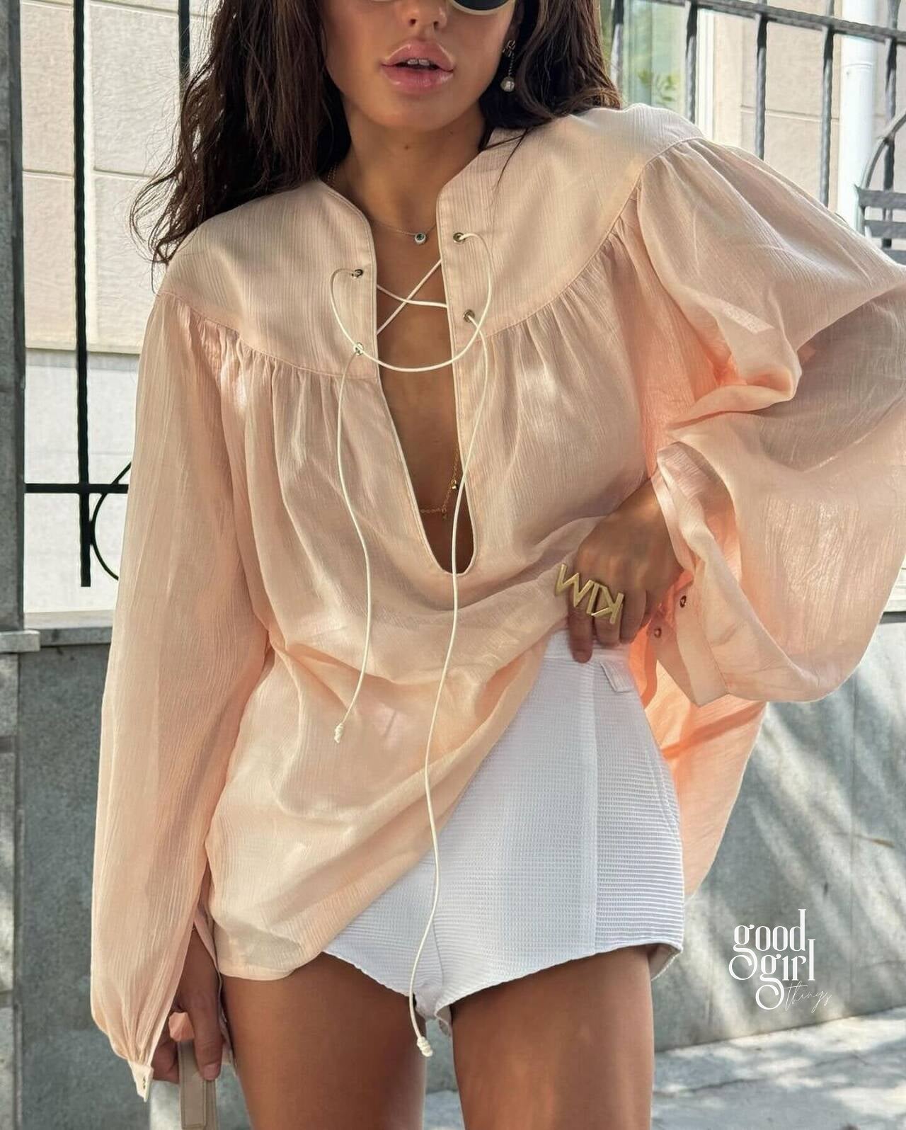 Renesmee Rose Tie-Front Blouse [PFSOJN7O]